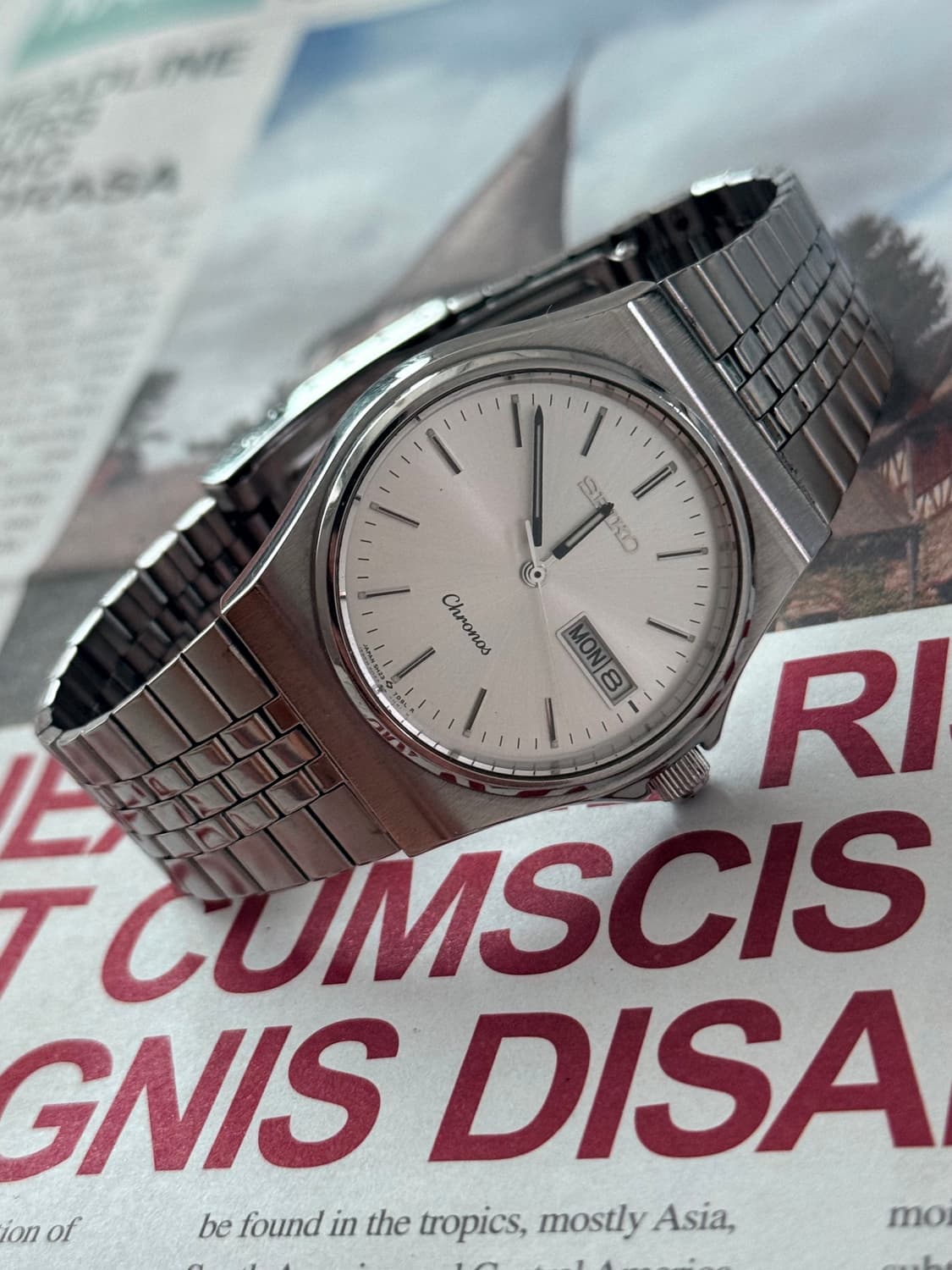 Seiko 세이코 쿼츠 Chronos 썬레이 Day Date 1990 상품이미지5