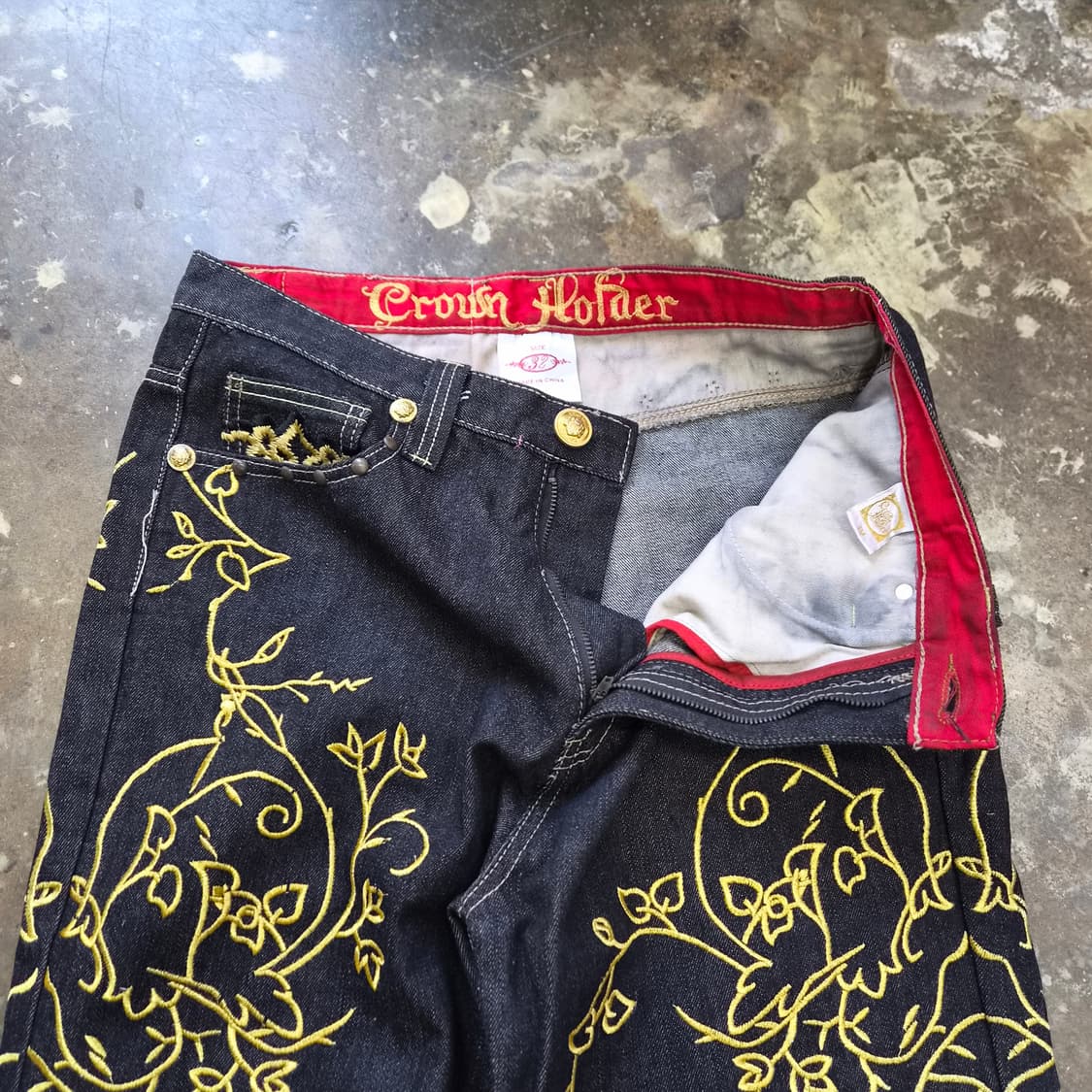 32) 크라운홀더 자수 청바지 데님팬츠 상품이미지4
