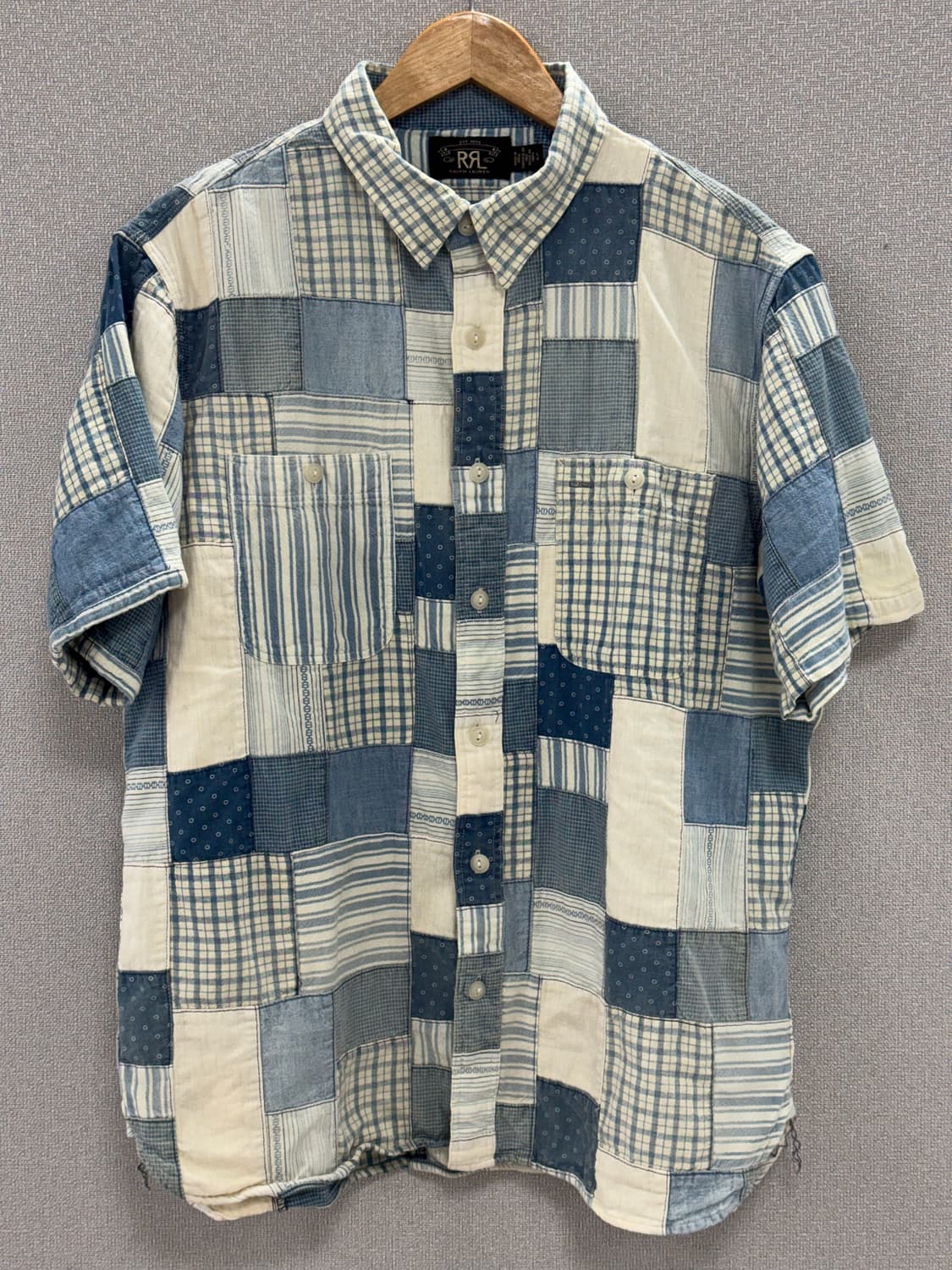 더블알엘 패치워크 반팔셔츠 / L 상품이미지1