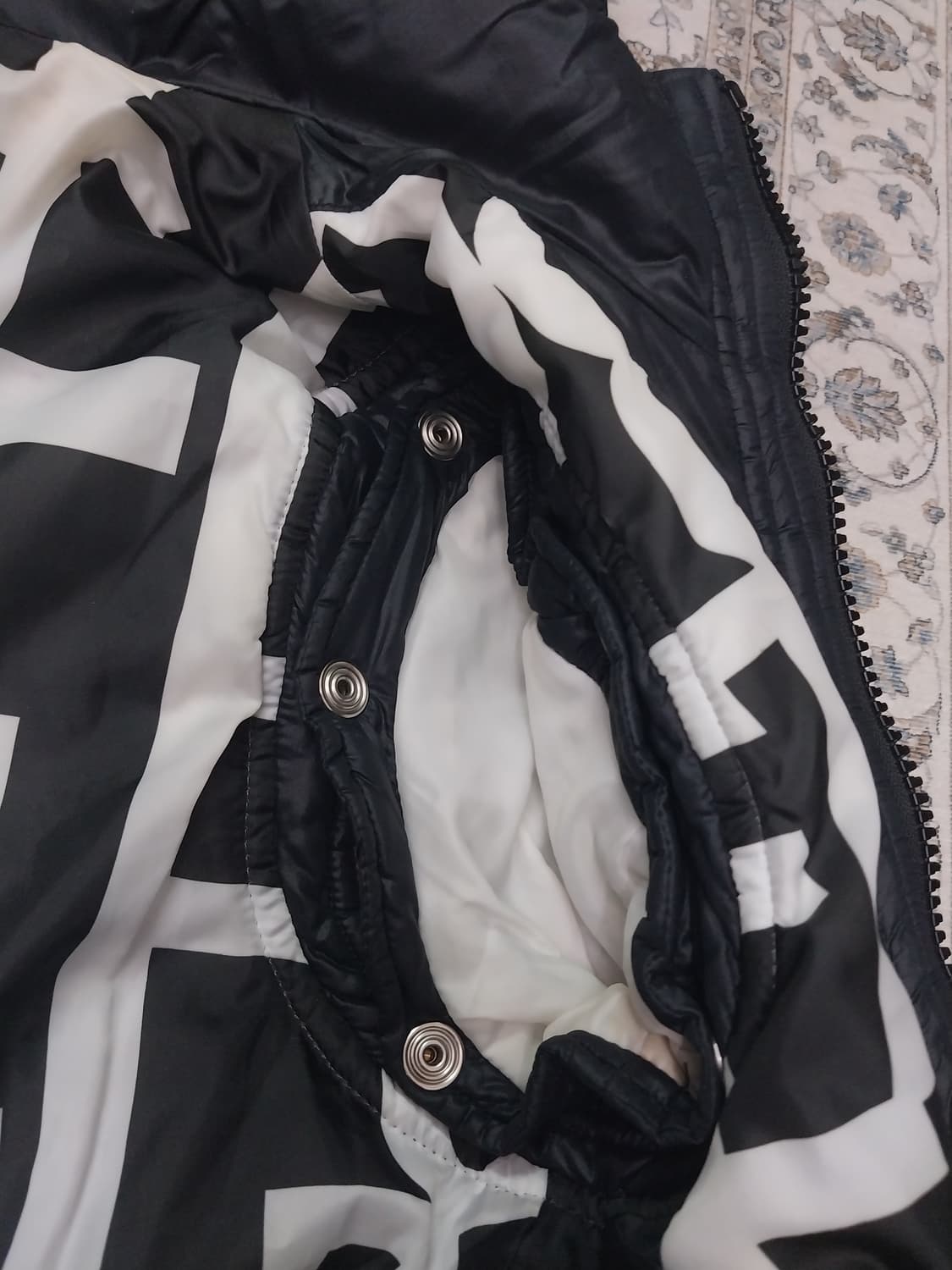 디젤 네이비 후드 패딩 점퍼 (조끼분리됨) XS 상품이미지4