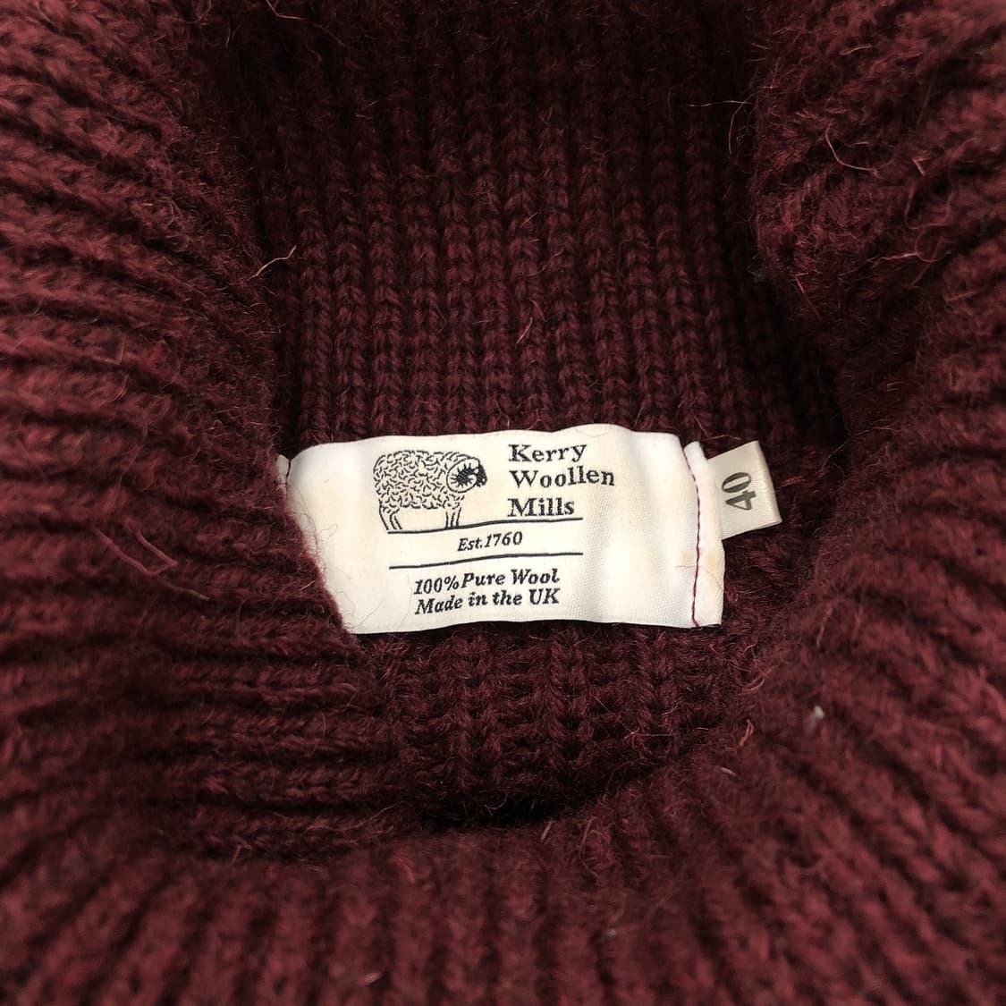 케리울른밀스 uk 울100 피셔맨 터틀넥 헤비웨이트 니트 스웨터 40 상품이미지2
