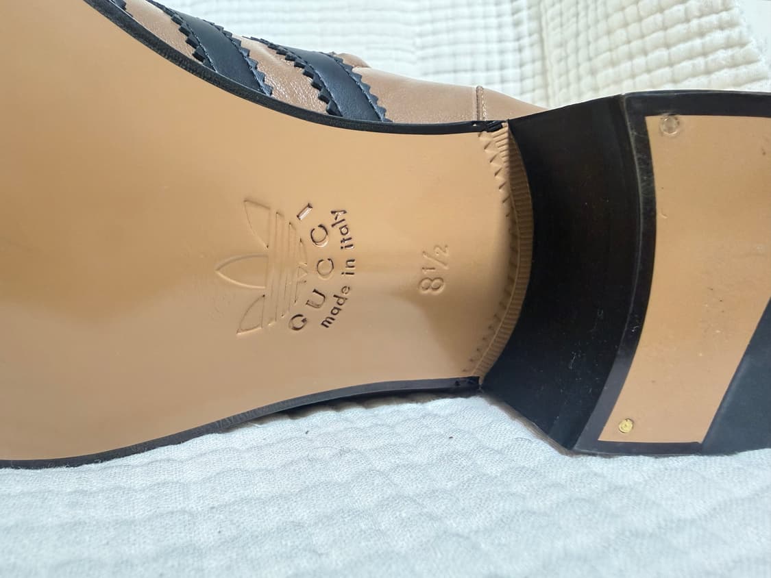 구찌 아디다스 오리지널 슬라이드 브라운 상품이미지5