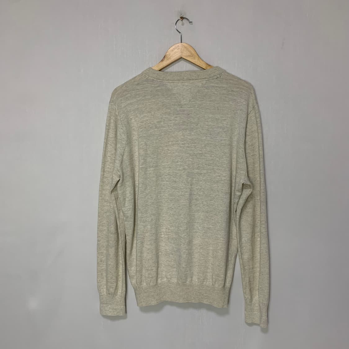 타미힐피거 크루넥 긴팔 니트 맨투맨 오트밀 L 남녀공용 상품이미지4