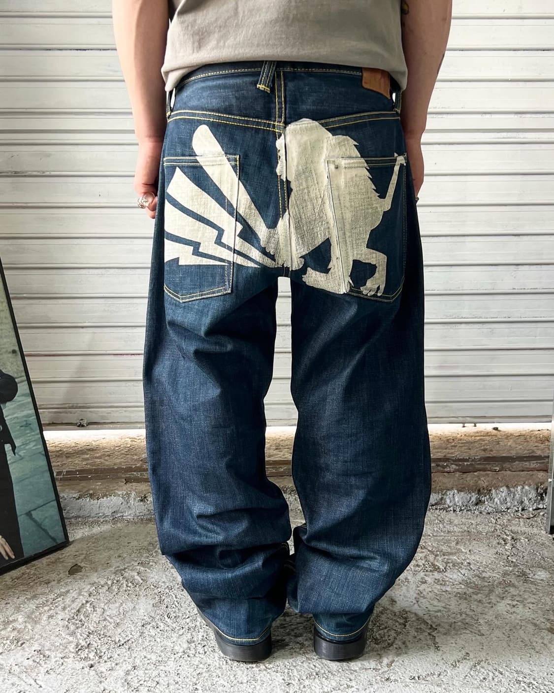 SANTASTIC! 🏏🐒 saru denim pants 상품이미지1