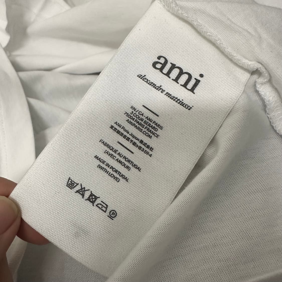 AMI 아미 여성 스몰로고 반팔티셔츠 화이트 상품이미지8