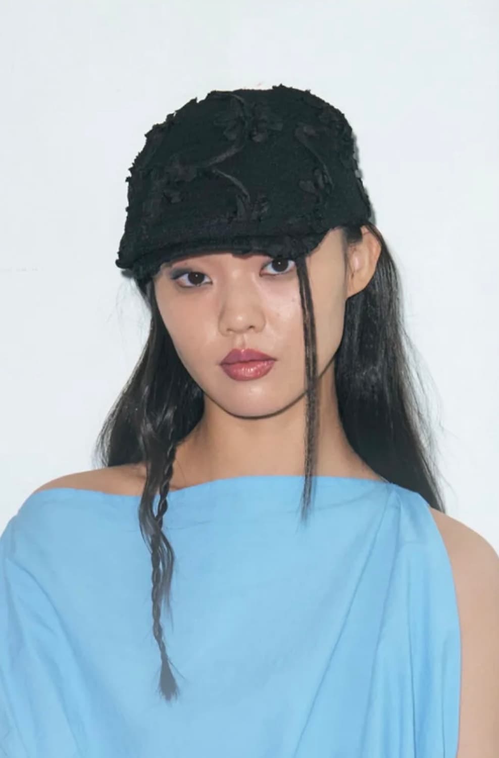 포에지담 헌팅캡 베레모 CORSAGE FLAT CAP IN BLACK 상품이미지1