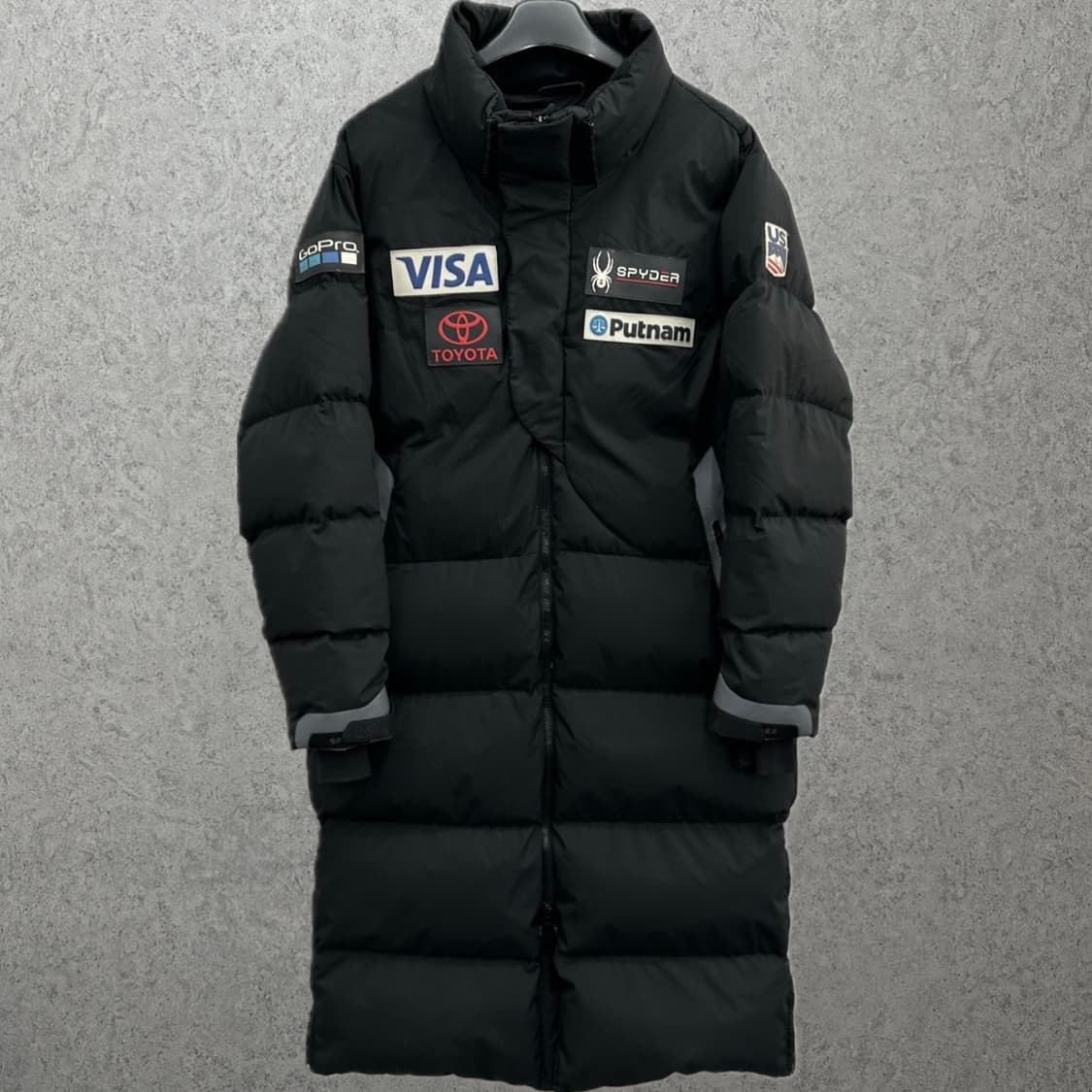 100 스파이더 US 스키팀 남자 덕다운 롱패딩 상품이미지1