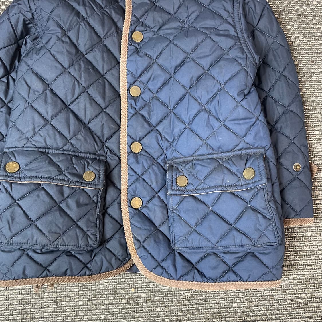 폴로랄프로렌 키즈 네이비 퀄팅 버튼 투포켓 자켓 2T 상품이미지4