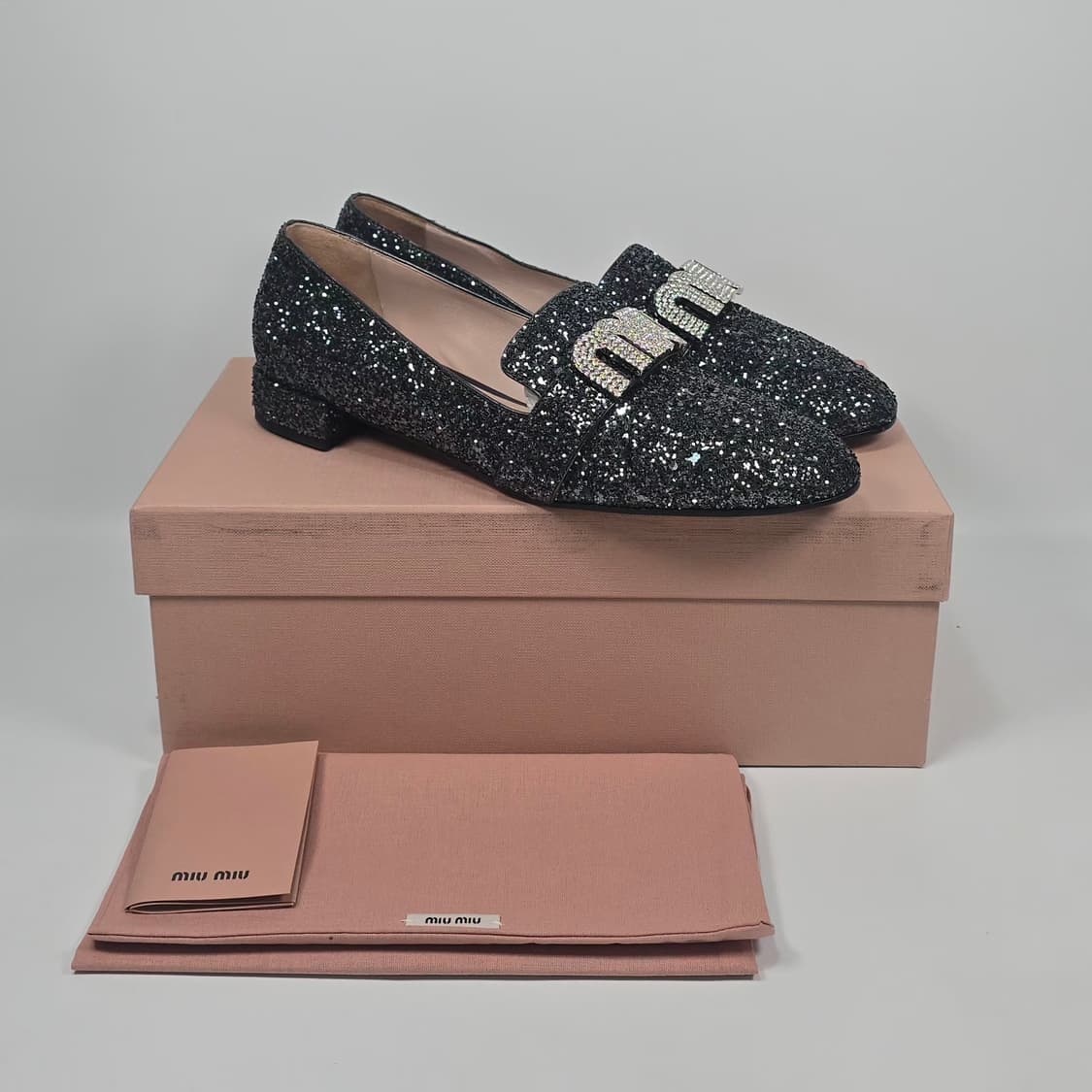 미우미우 글리터 로퍼 ( 250 ) 상품이미지1