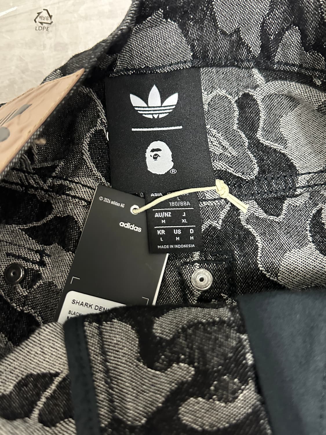 베이프 아디다스 데님 쇼츠 KR L 상품이미지2