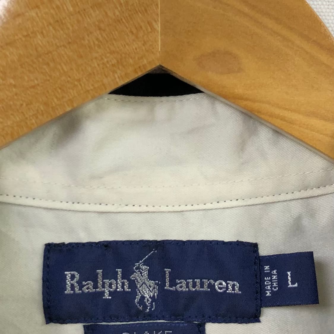 XL 폴로 블랙 솔리드코튼 셔츠 상품이미지3