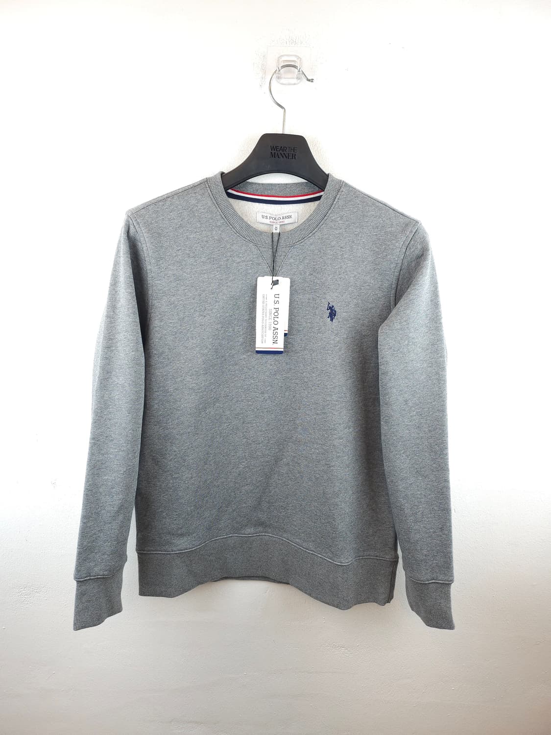 U.S. POLO ASSN. 폴로 정품 약기모 스웨트셔츠 그레이 95 M 상품이미지1