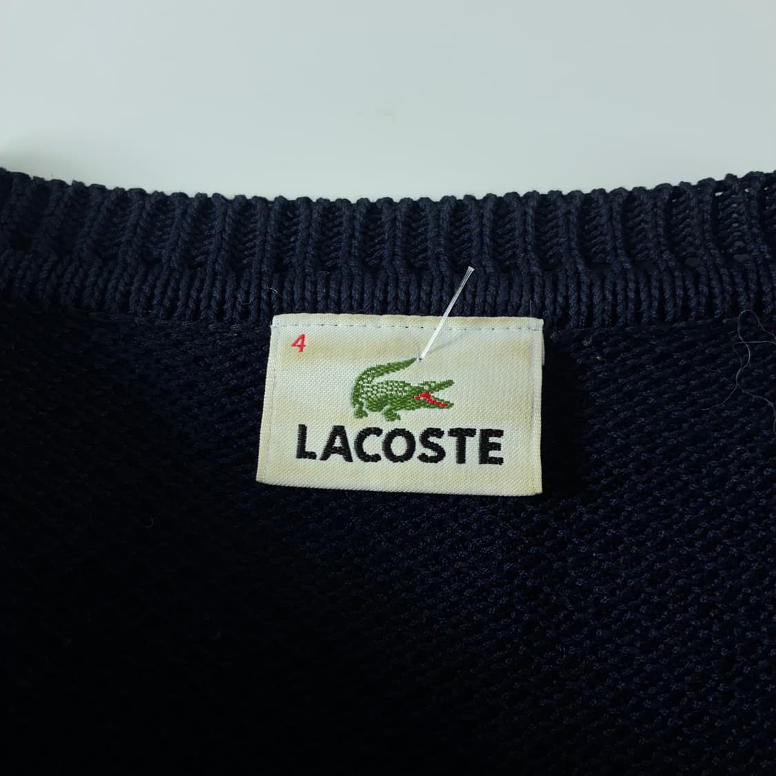 Lacoste  라코스테 코튼 네이비 크루넥 니트  상품이미지5
