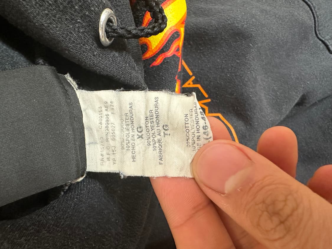 빈티지 트레셔 플레임 후드티 xl 상품이미지3