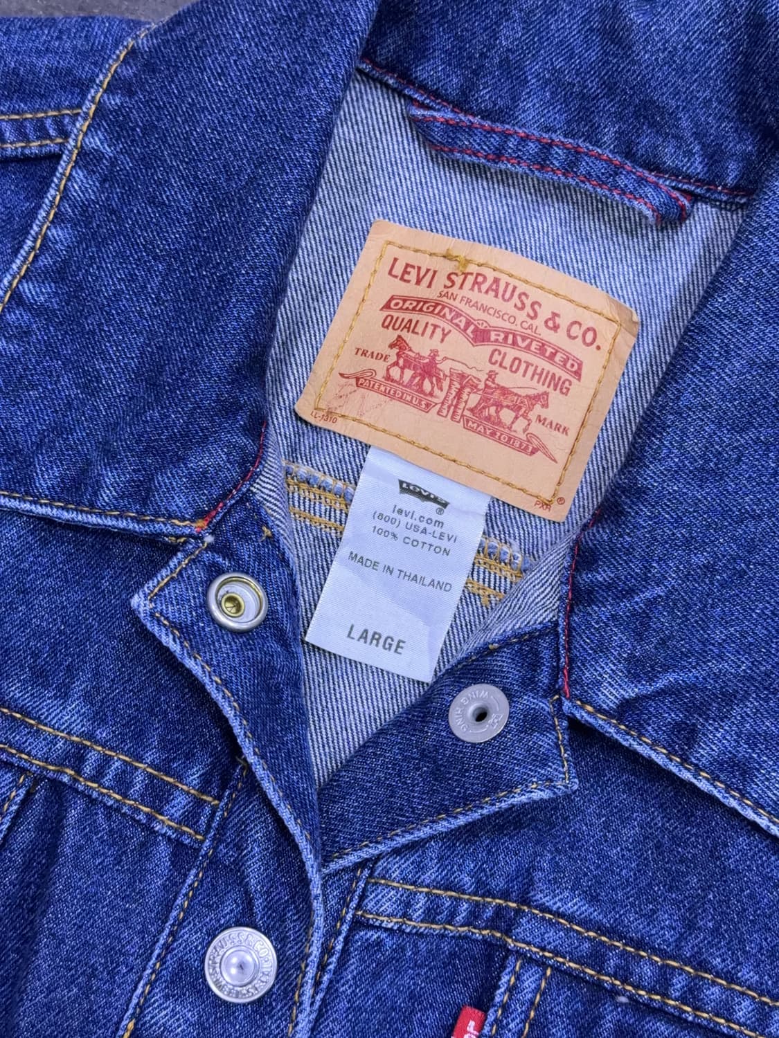 리바이스 00's 빈티지 워싱 우먼스 데님 트러커 자켓 L 상품이미지3