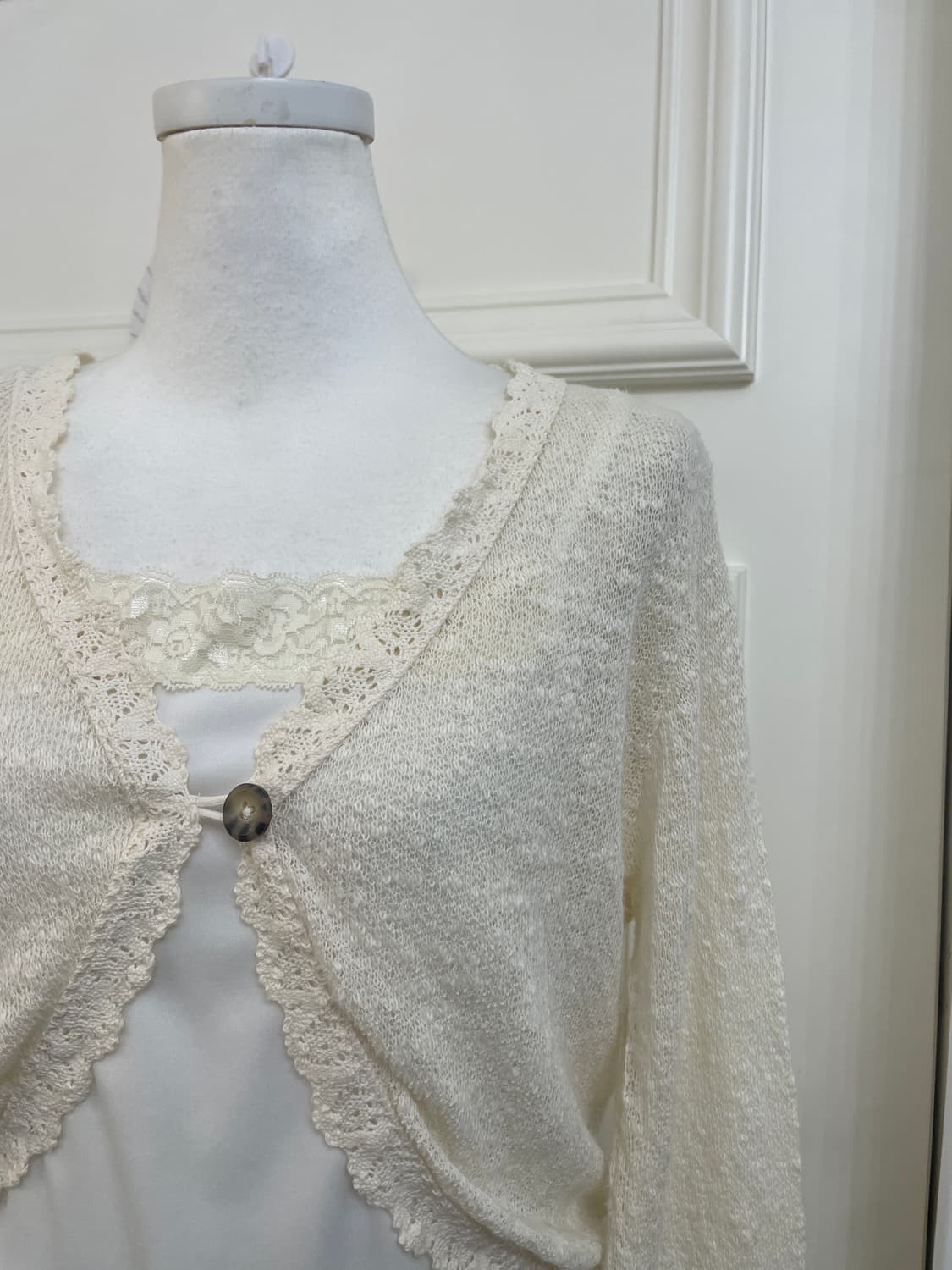 ivory one-button fairy buccle cardigan&l 상품이미지7