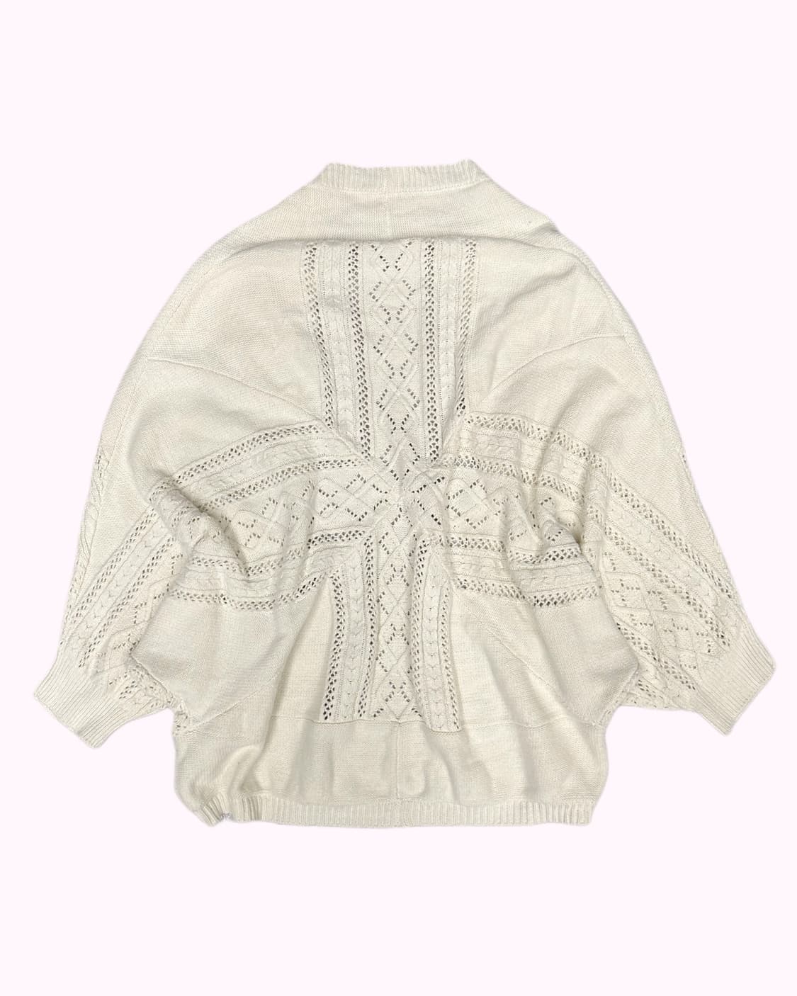 cross crochet ivory cardigan 상품이미지5