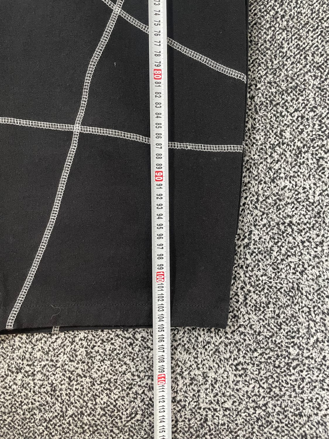 빈티지9. 노메뉴얼 S.L 와이드팬츠 스티치 포인트 데님팬츠 블랙 청바지 상품이미지6