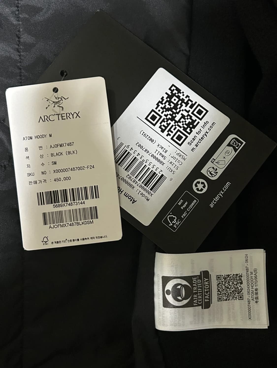 [S] 아크테릭스 아톰 후디 자켓 집업 경량패딩 상품이미지3