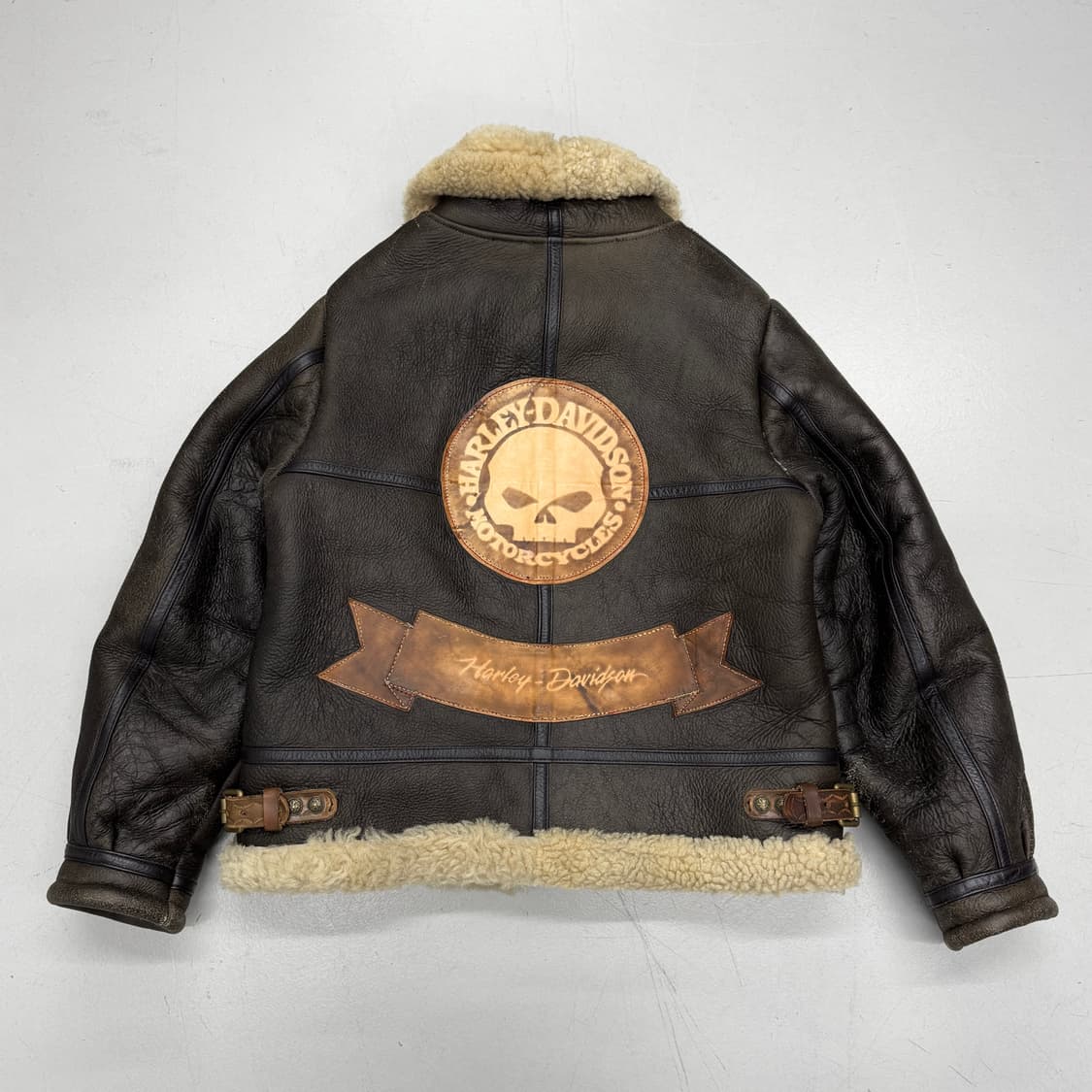 할리데이비슨 B-3 패치 커스텀 램스킨 양가죽 무스탕 자켓 상품이미지3