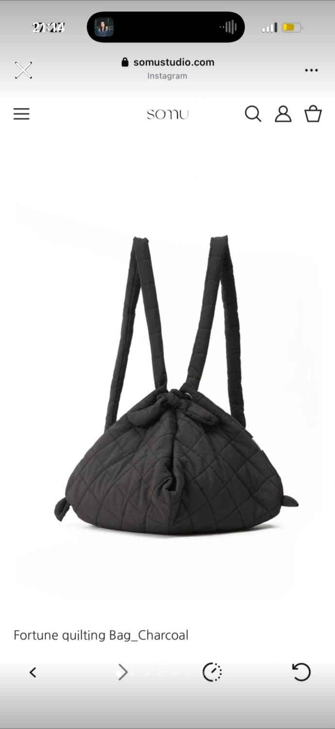 somu 소무 퀄팅 백 판매합니다 상품이미지1