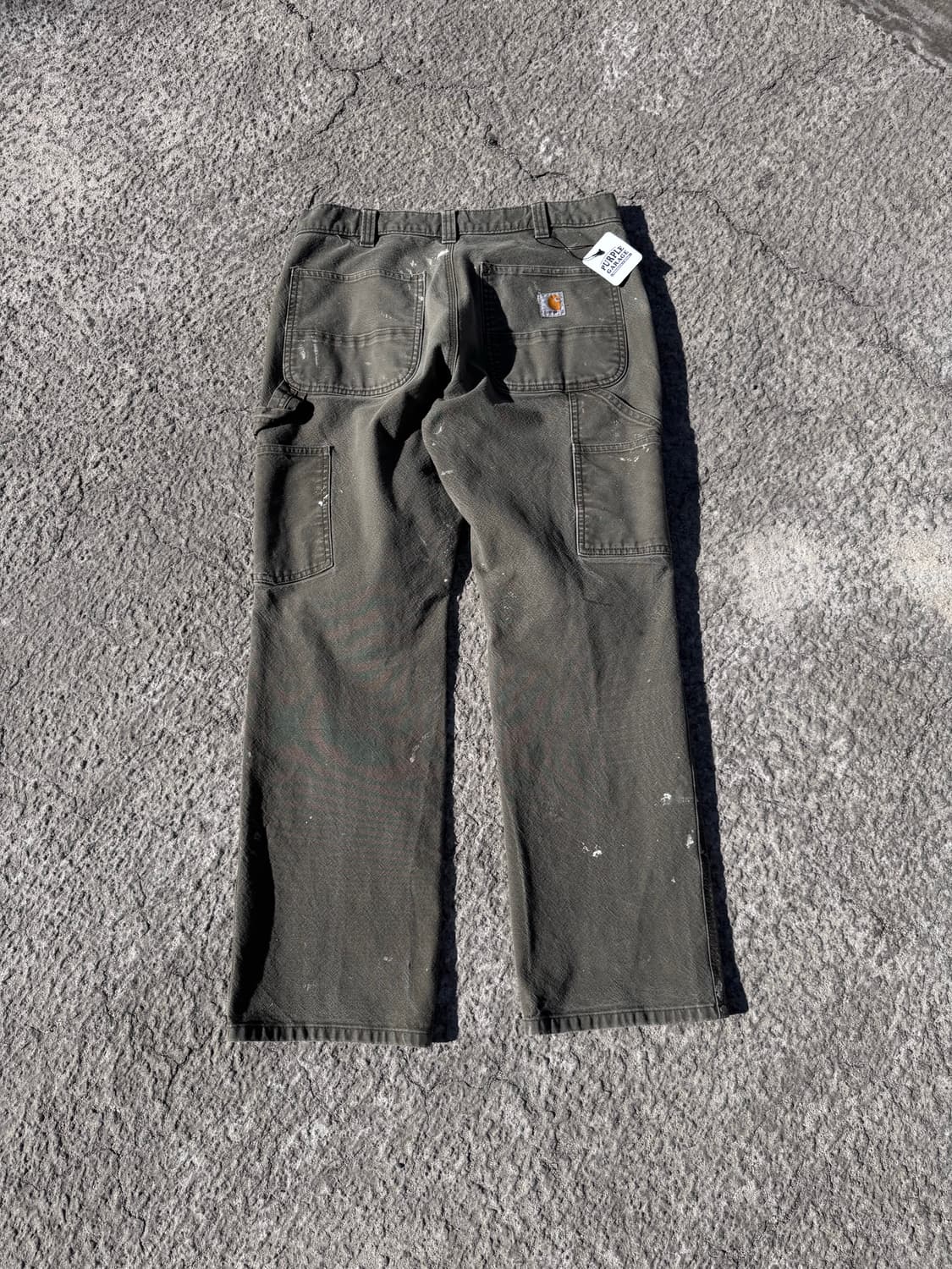 칼하트 헤비 워크 카펜터 팬츠 카키 B126 상품이미지5