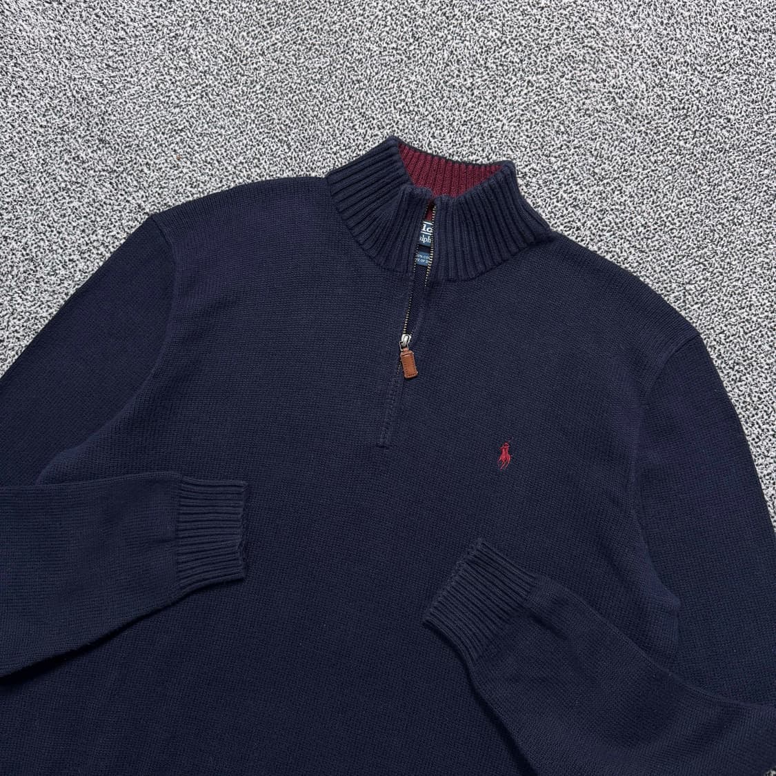 Name : 폴로 랄프로렌 시그니처로고 네이비컬러 니트집업 :)  상품이미지2