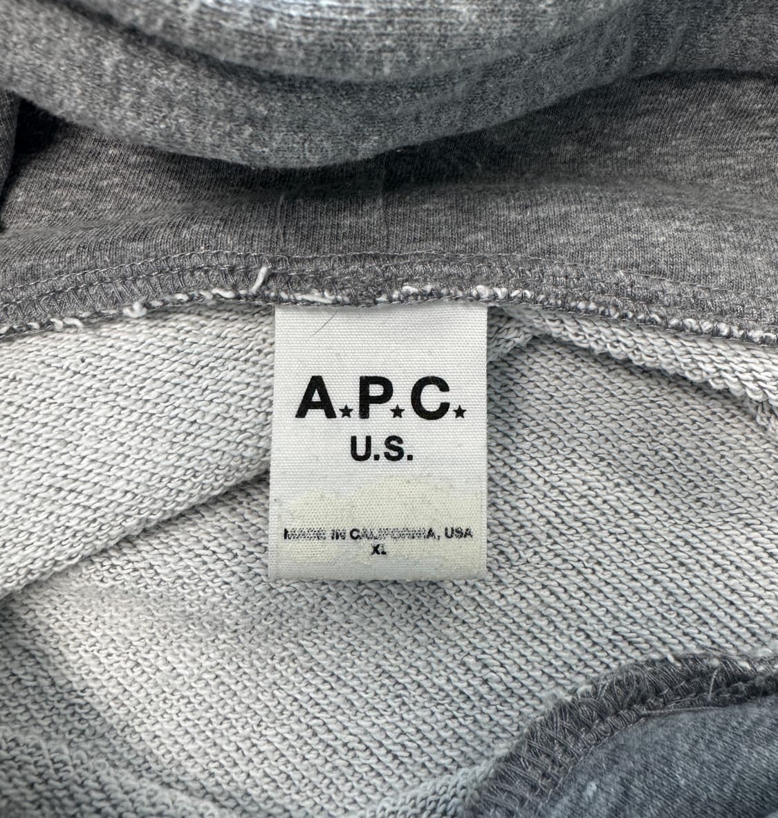 APC 아페쎄 그레이 후드티 XL 상품이미지4