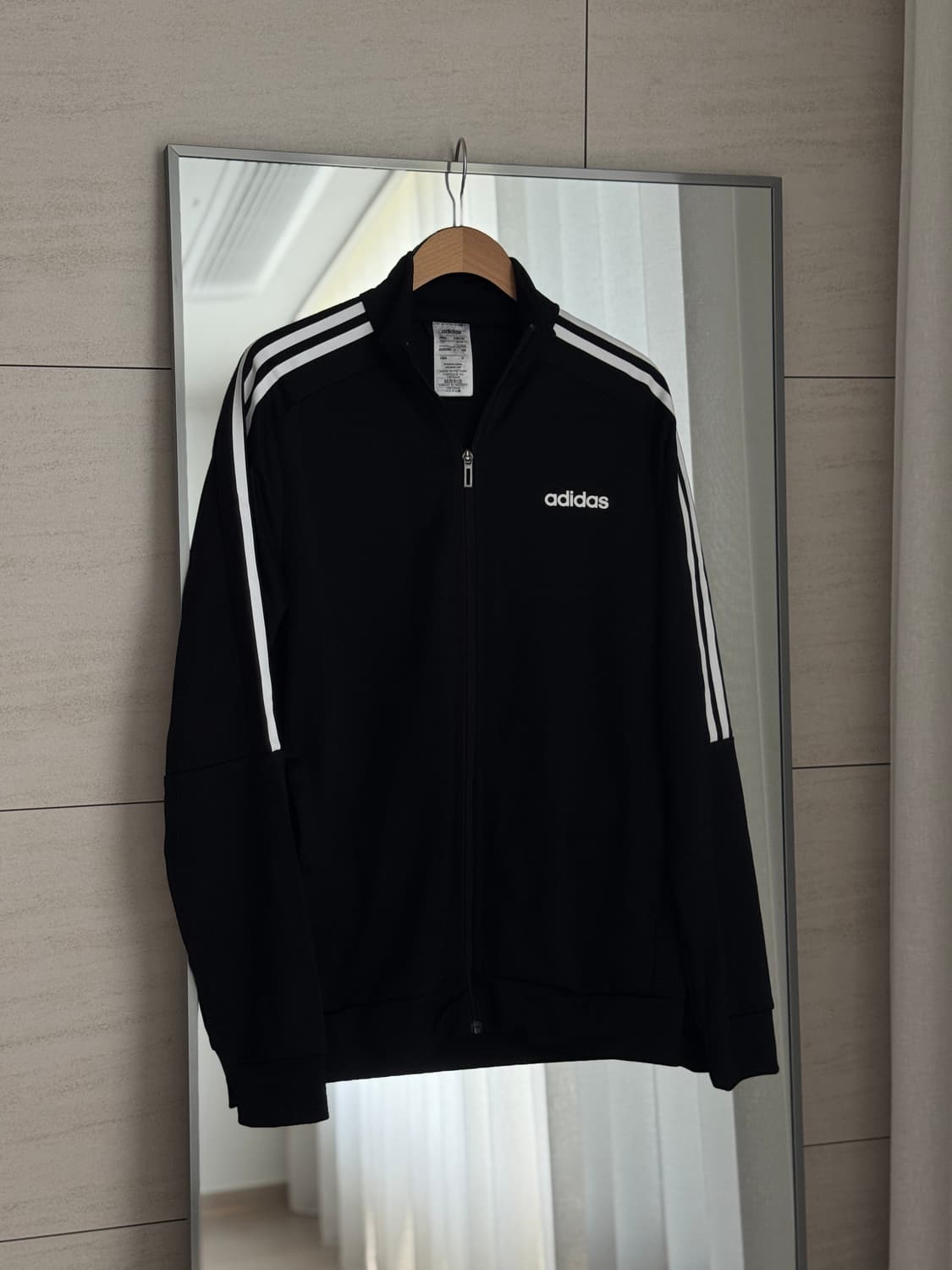 아디다스 adidas 블랙 저지 트랙탑 집업 (L) 상품이미지1
