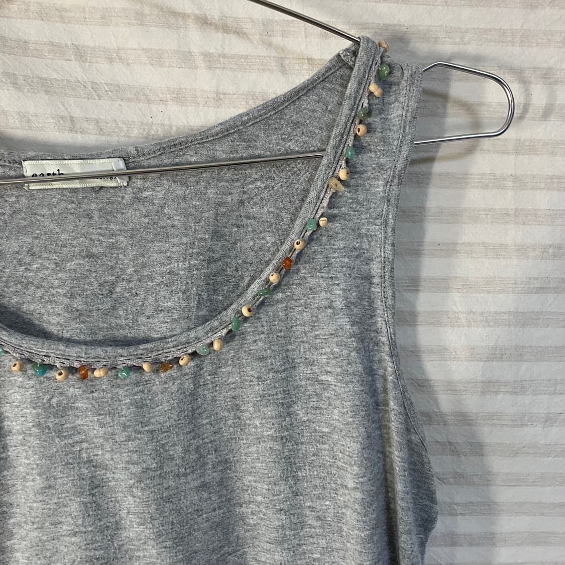 빈티지 어스뮤지 스톤 그레이 나시 o-997 y2k 스트릿 갸루 펑키 일 상품이미지3