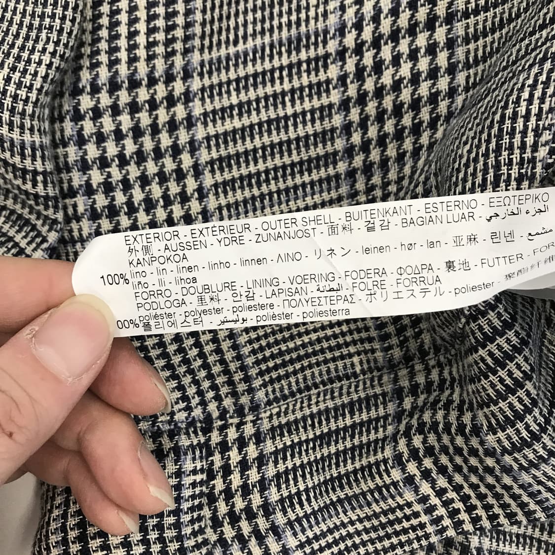 자라 릴렉스드핏 린넨 체크블레이저자켓 [XL] 상품이미지7
