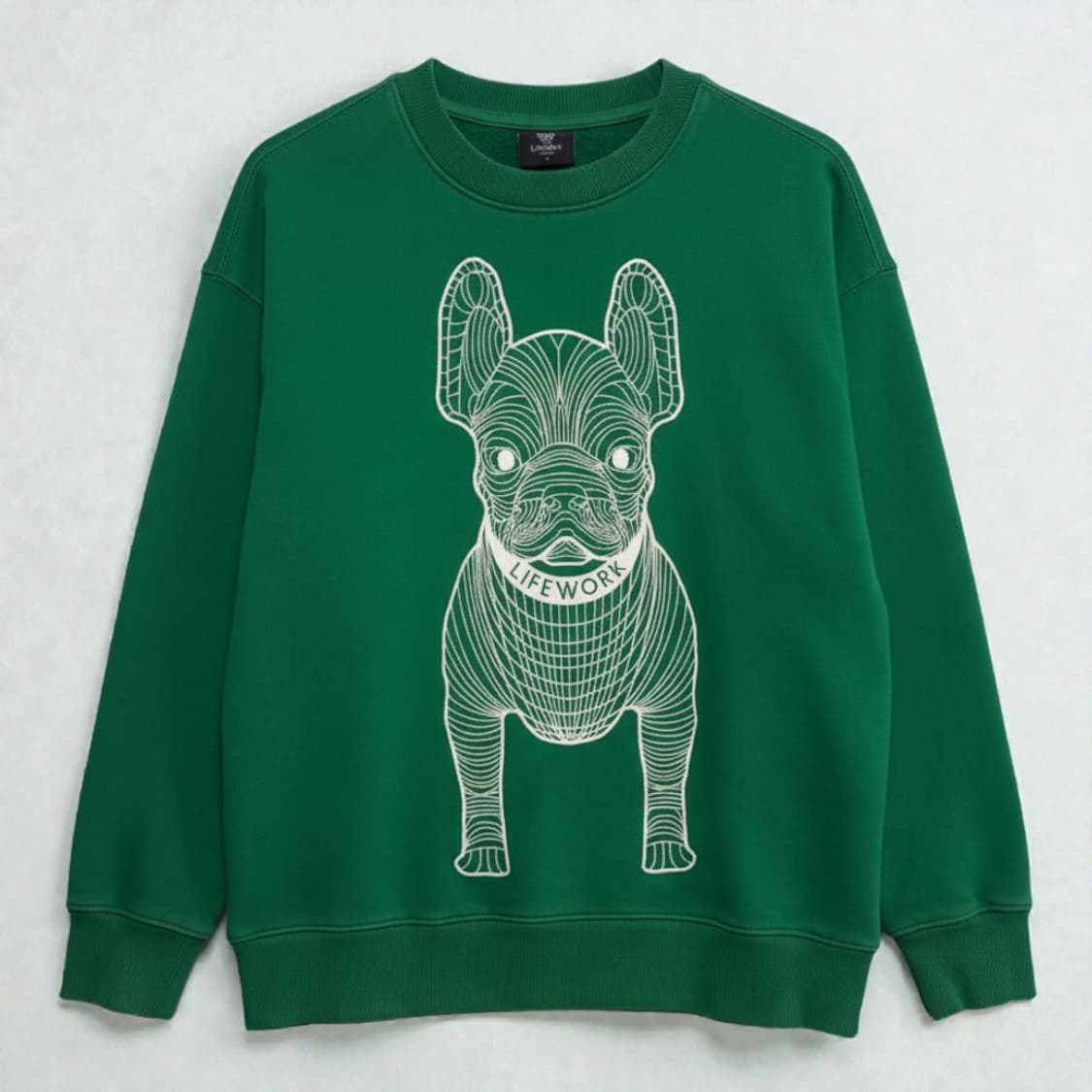 남녀공용S)LIFEWORK 라이프워크 시그니처 빅라독 맨투맨 그린 상품이미지1