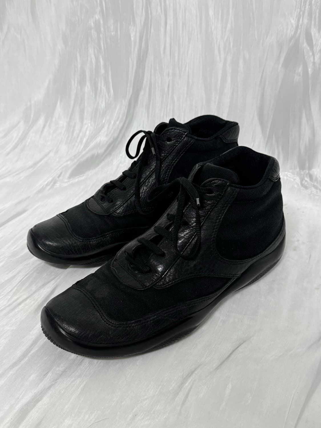 Prada americas cup mid leather sneakers 상품이미지2