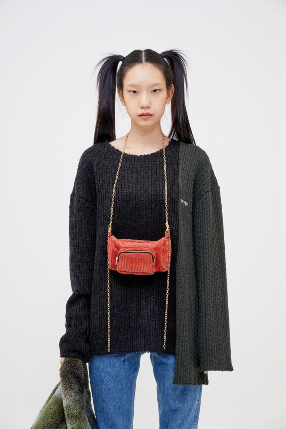 MORE THAN DOPE Raw half knit(dark green) 상품이미지1