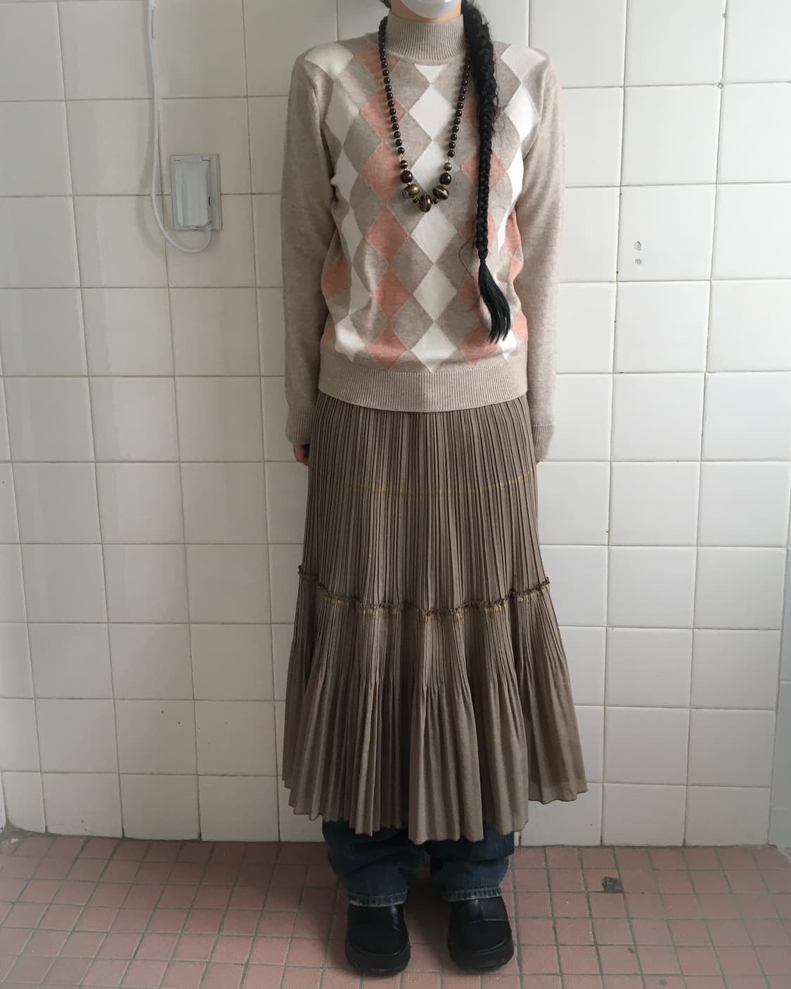 Pleats layer long skirt 상품이미지5