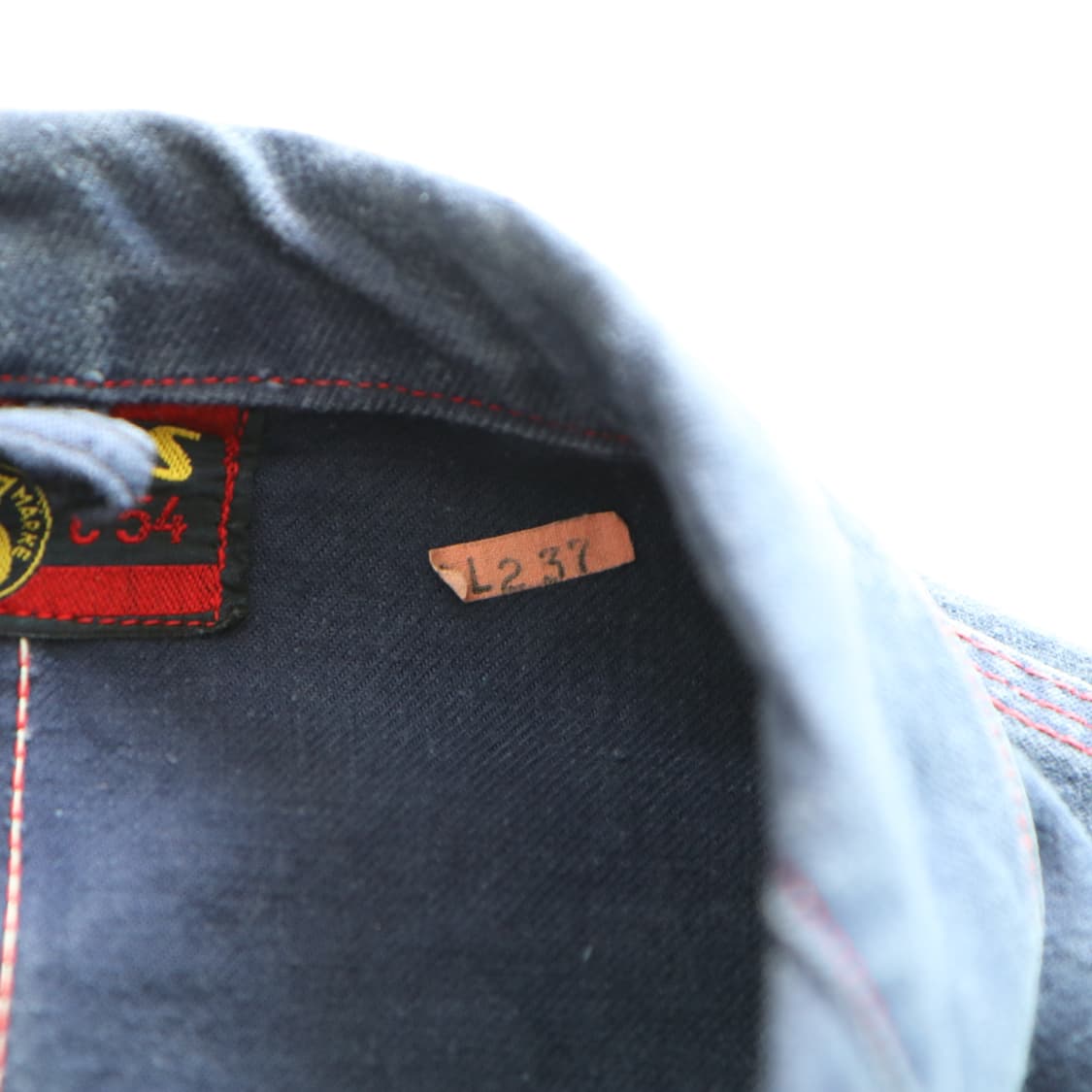 70s 프렌치 Fristads  노치드 라펠 리벳 초어 워크자켓(105) 상품이미지7