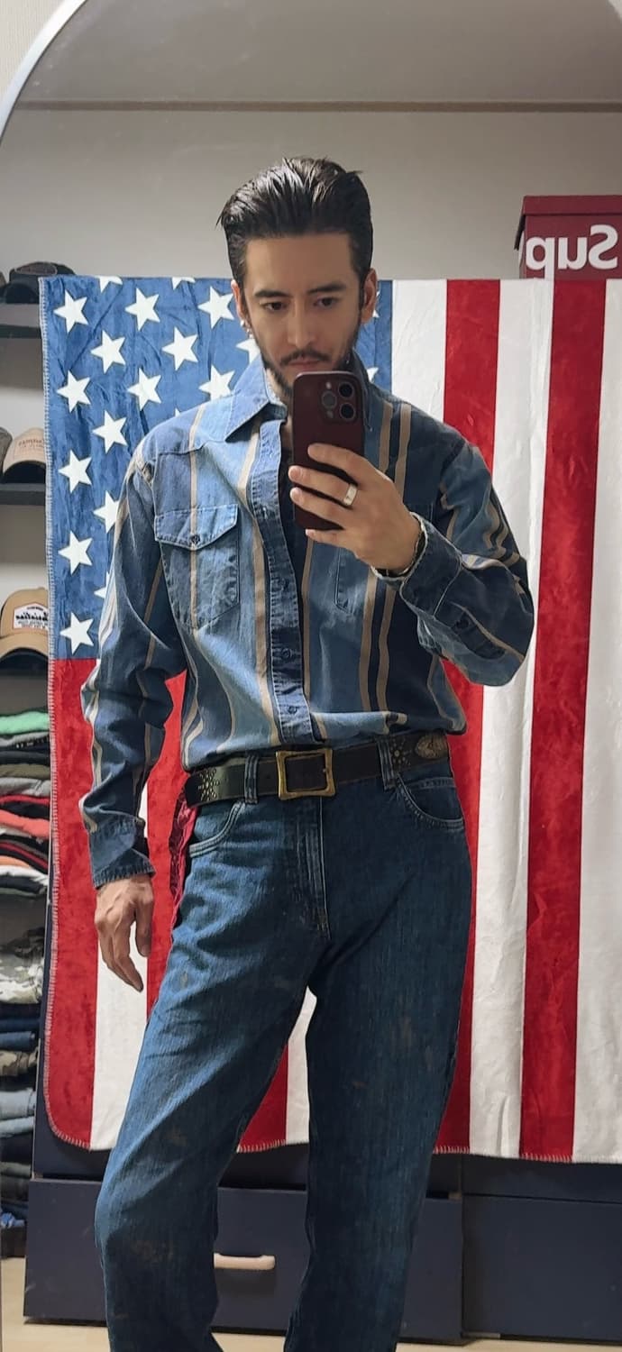 랭글러 웨스턴셔츠 Wrangler western shirt 빈티지 [L] 상품이미지3