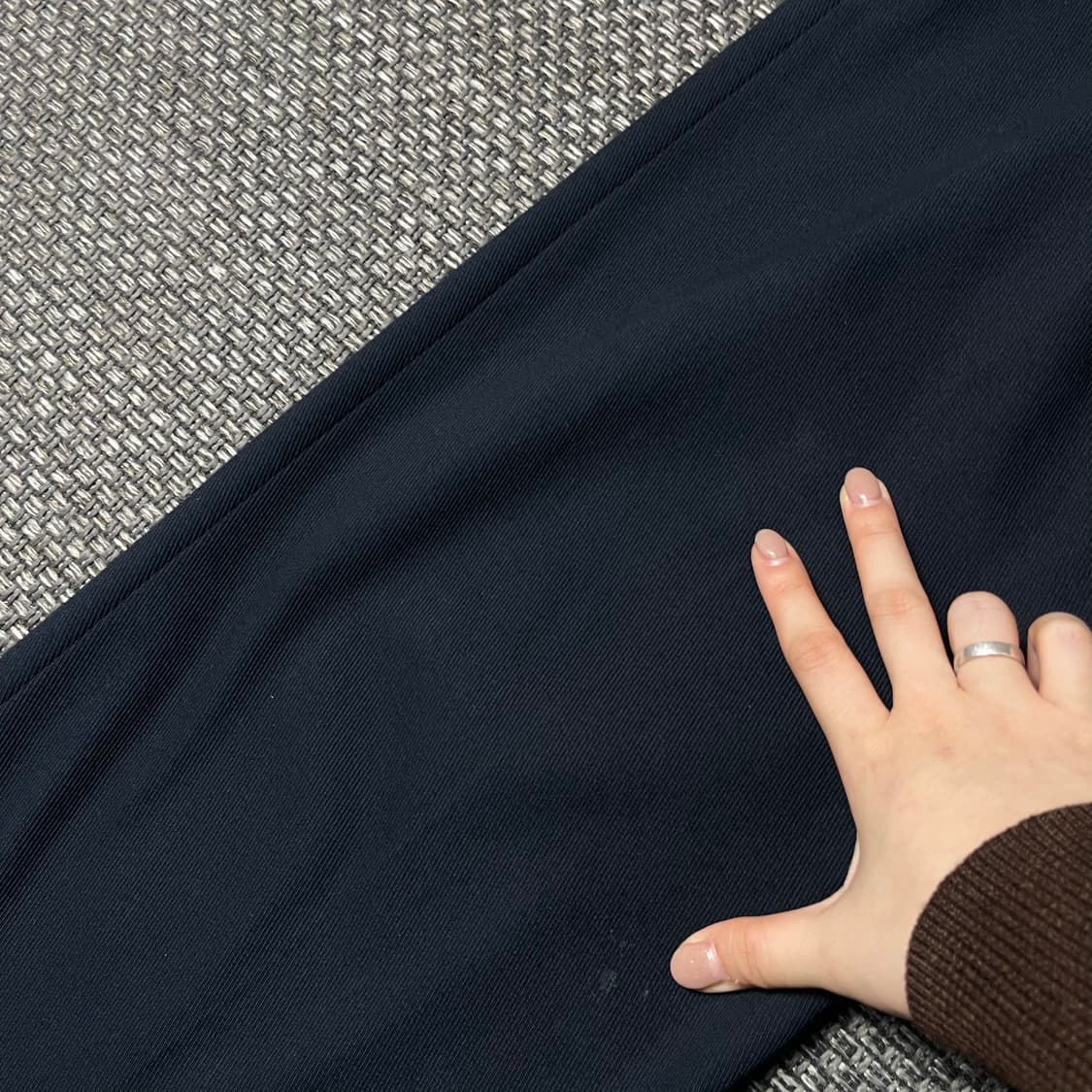 (34) 시스템 네이비 와이드 디테일 코튼 팬츠 캐주얼핏 상품이미지5