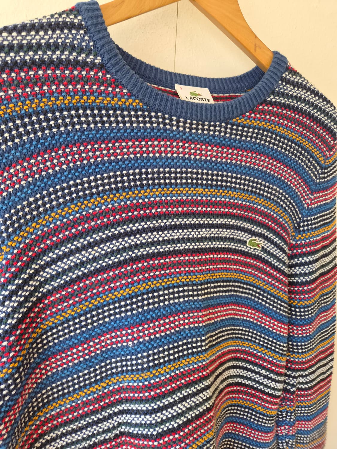 라코스테 남성 멀티컬러 코튼라운드니트
 상품이미지4