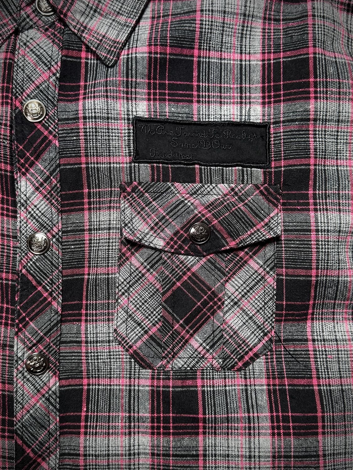 In The Attic – Pink Check Roll-Up Shirt 상품이미지5