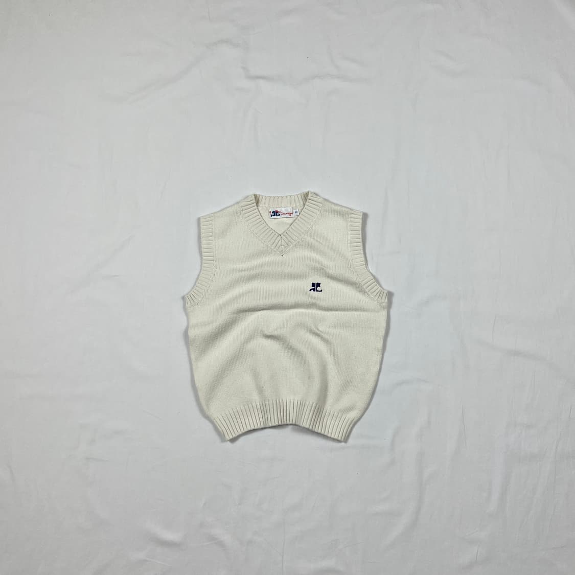 80’s 꾸레쥬 꾸레주 courreges 로고 니트 베스트 조끼 상품이미지1