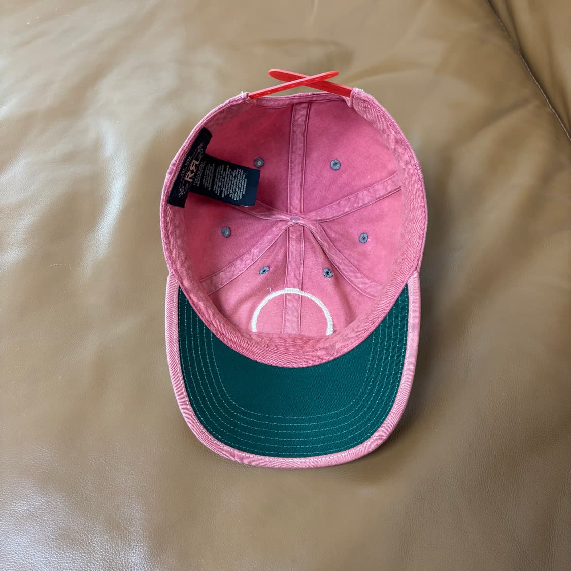 RRL 더블알엘 랄프로렌 폴로 윙로고 6패널 볼캡 모자 워시드 레드 상품이미지6