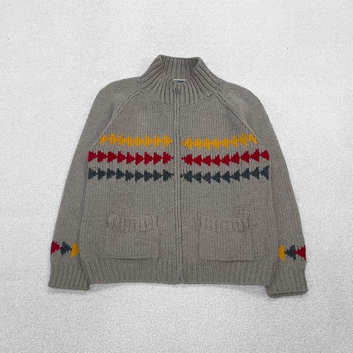 Varsity Club 아메리칸 빈티지 노르딕 코위찬 니트집업 상품이미지2