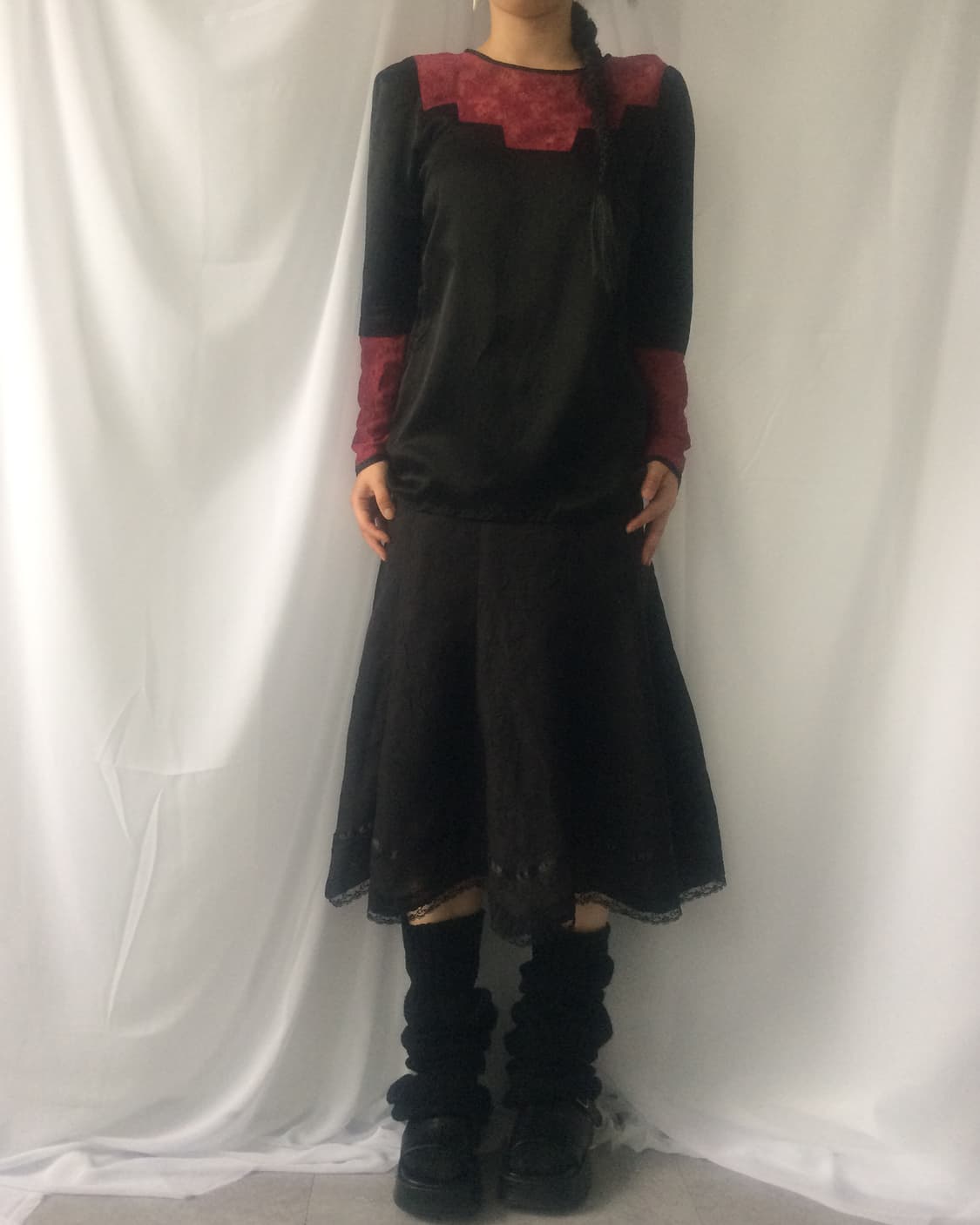 Lace line detail long skirt 상품이미지7