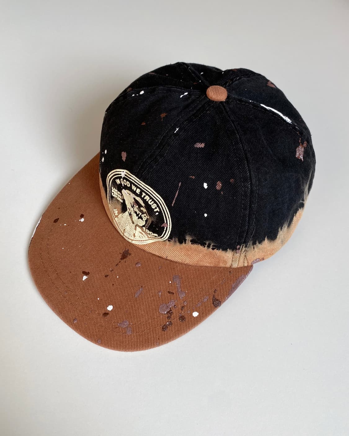 페인팅 투톤 빈티지 볼캡 모자 C 상품이미지2