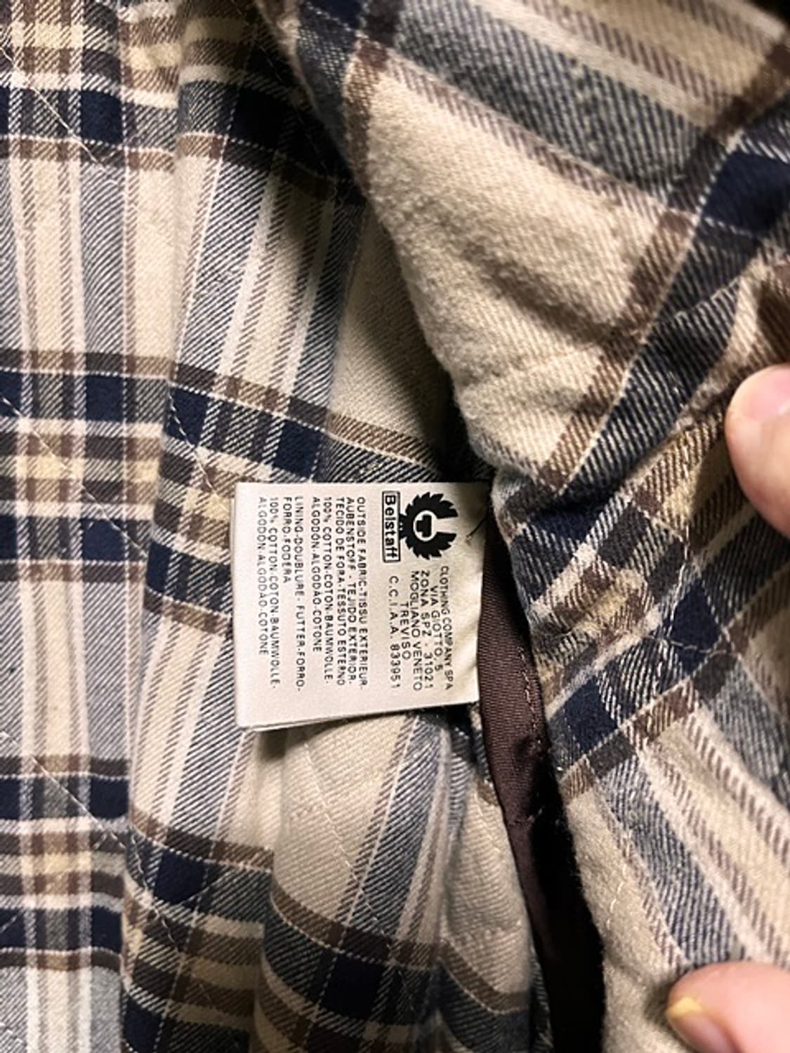 레어템 made in Italy 벨스타프 왁스자켓  큰M 상품이미지3