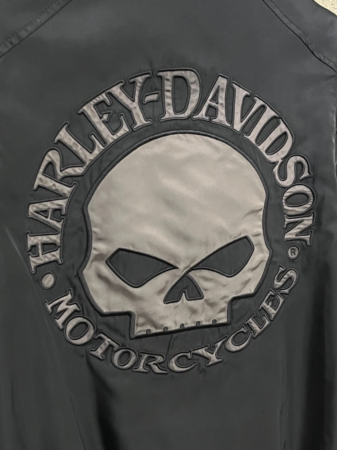 할리 데이비슨 스컬 나일론 봄버 자켓 상품이미지7