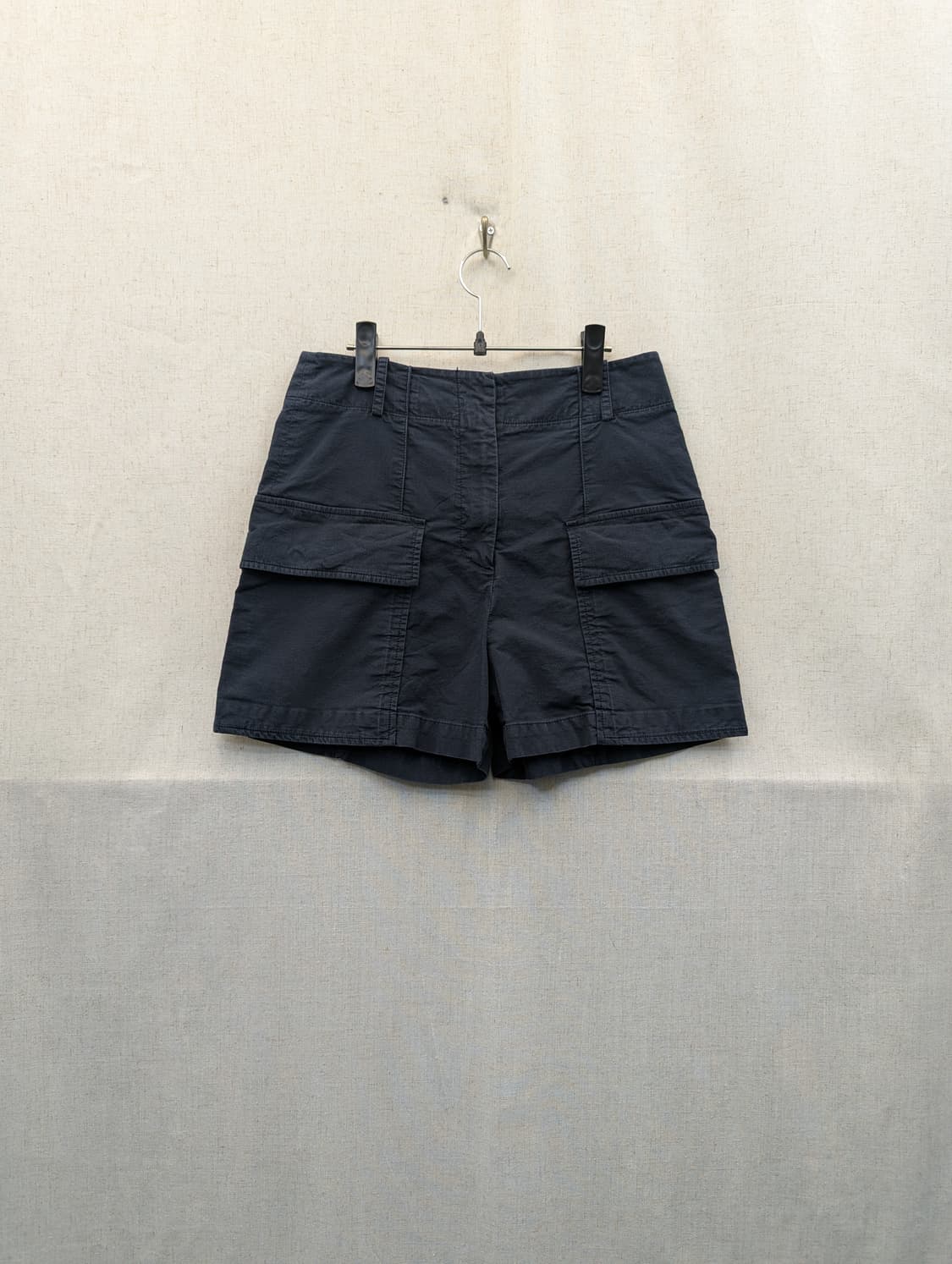 네이비 면 반바지 카고 스타일 상품이미지1