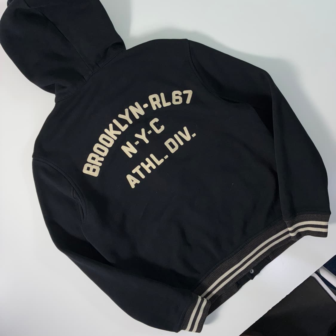 Polo 폴로 랄프로렌 NY 풋볼 로고 후드 바시티 자켓 상품이미지2