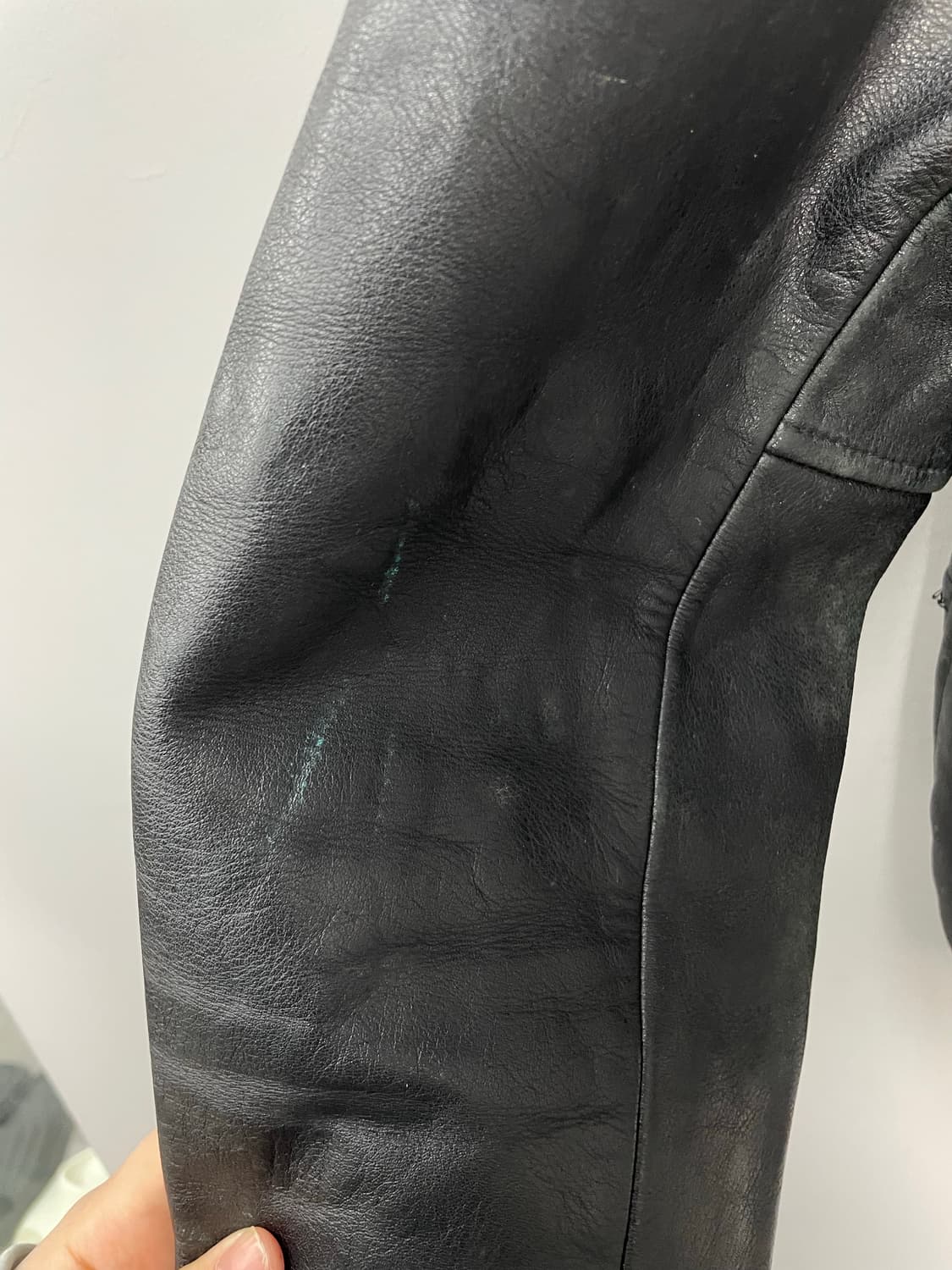 빈티지 블랙 가죽 자켓 H1522 상품이미지6